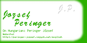 jozsef peringer business card