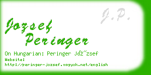 jozsef peringer business card